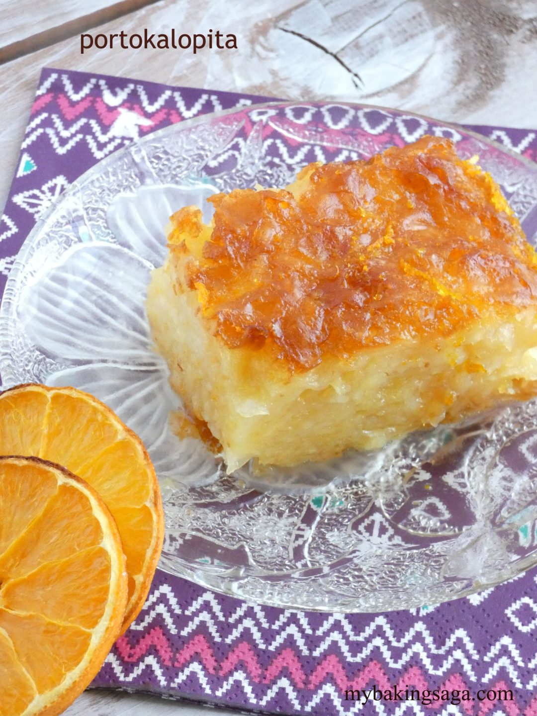 portokalopita-Greek orange cake with syrup