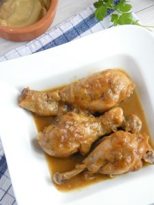 chicken legs with mustard and honey