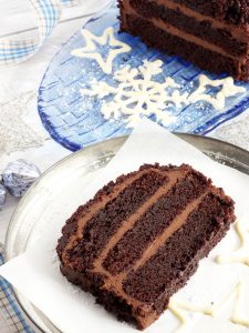 chocolate cake with chocolate cream filling